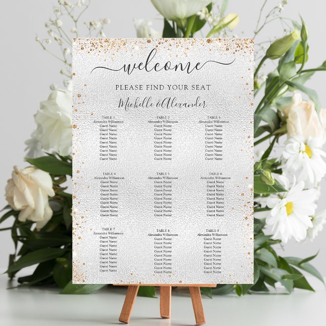 Poster Gráfico de assentos para jantar de casamento com p (Criador carregado)