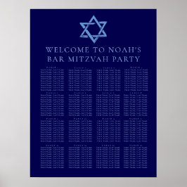Poster Gráfico de Assentos Real do Bar Mitzvah Estrela de