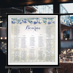 Pôster Gráfico de Assentos Rustic Peacock Navy Rustic Lux