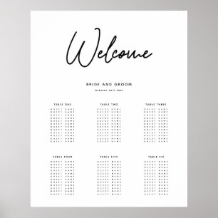 Poster Gráfico de Assentos Simples de Casamento Impress