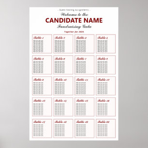 Poster Gráfico de Assentos Vermelhos da Gala Republicana 