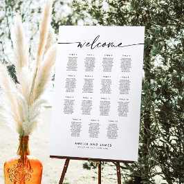 Poster Gráfico de boas-vindas do Elegant 15 Mesa