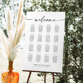 Poster Gráfico de boas-vindas do Elegant 16 Mesa