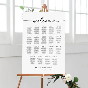 Poster Gráfico de boas-vindas do Elegant 19 Mesa