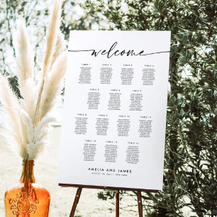 Poster Gráfico de boas-vindas do Elegante 14 Mesa