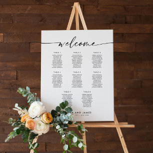 Poster Gráfico de boas-vindas do Elegante 8 Mesa