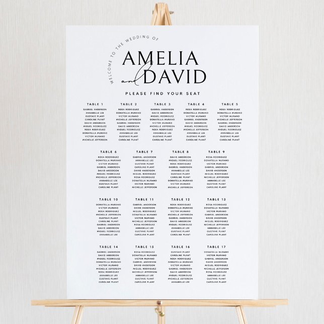 Poster Gráfico de boas-vindas do Mesa 17 moderno (Criador carregado)