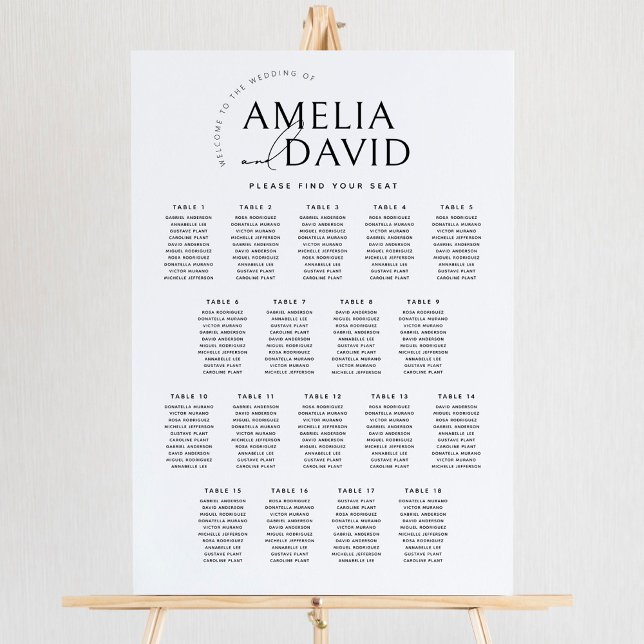 Poster Gráfico de boas-vindas do Mesa 18 moderno (Criador carregado)