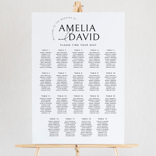 Poster Gráfico de boas-vindas do Modern 19 Mesa (Criador carregado)