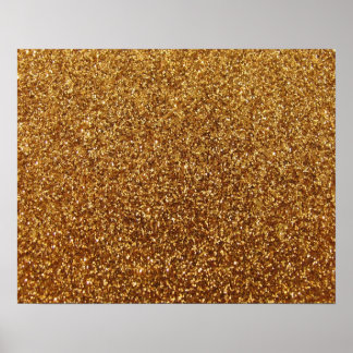 Poster Gráfico de brilho Dourado