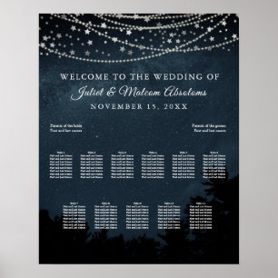 Poster Gráfico de Caracteres Claros e Estrelas PixDezine