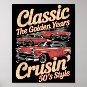 Poster Gráfico De Carro Retro Engraçado Não Antigo, Apena