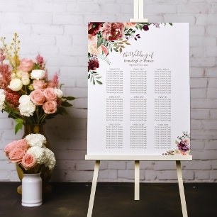Poster Gráfico de Casamento Autumn Elegante Floral