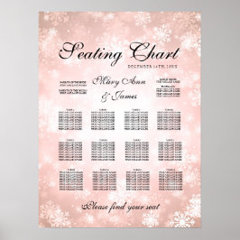 Poster Gráfico de Casamento Cobre Winter Wonderland