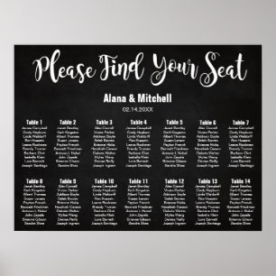 Pôster Gráfico de Casamento, Cores Personalizadas da Cali