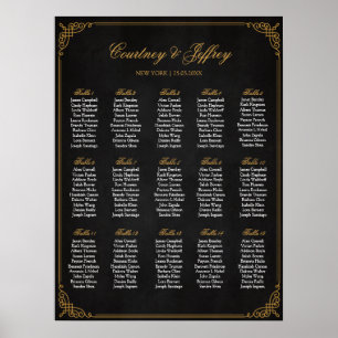 Poster Gráfico de Casamento, Cores Personalizadas da Cali
