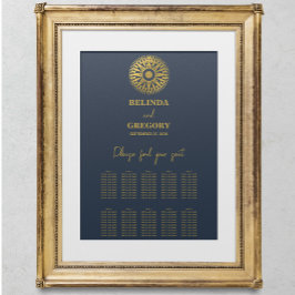 Poster Gráfico de Casamento de Casamento Compass Passport