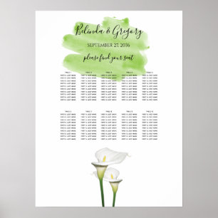 Poster Gráfico de Casamento de Casamento de Calla Lily W