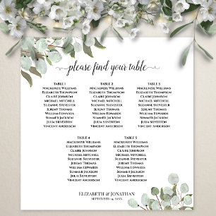 Poster Gráfico de Casamento de Casamento de Eucalyptus Me