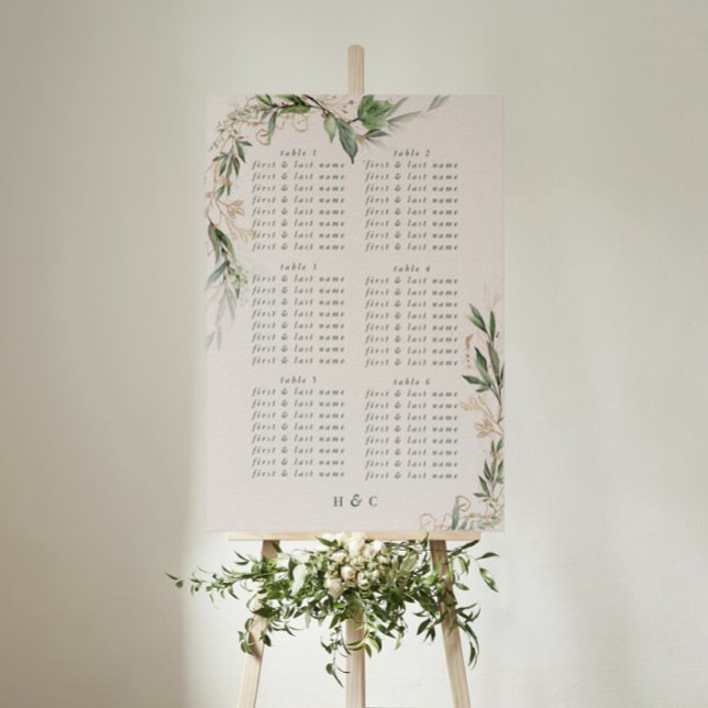 Poster Gráfico de Casamento de Casamento de Eucalyptus Mo (Criador carregado)