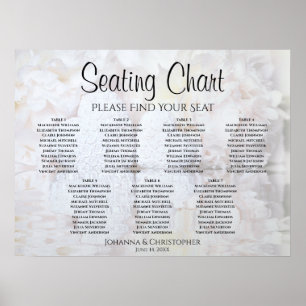 Poster Gráfico de Casamento de Casamento de Mesa 7