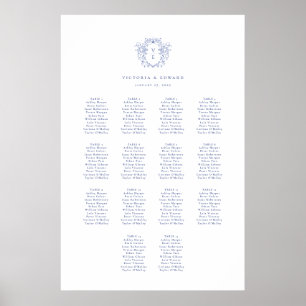 Poster Gráfico de Casamento de Casamento de Monograma de