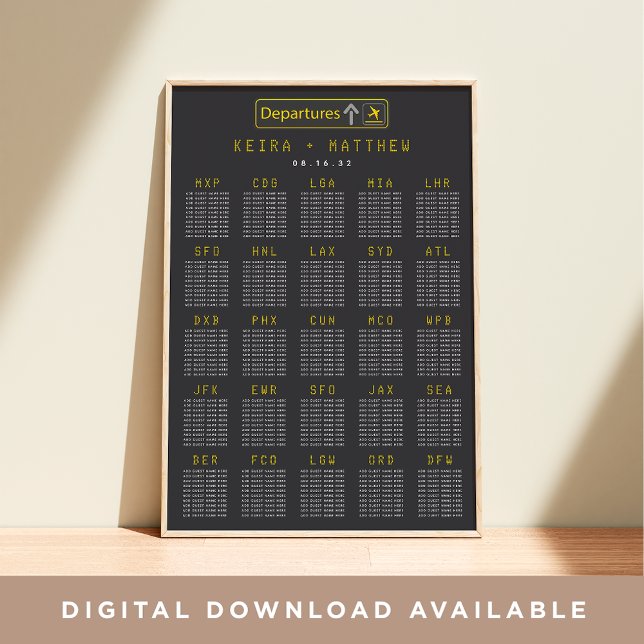 Poster Gráfico de Casamento de Casamento XL Conselho de P (Criador carregado)