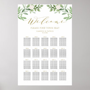 Poster Gráfico de Casamento de Casamentos de Flores Bran