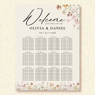 Poster Gráfico de Casamento de Casamentos do Jardim de Fl
