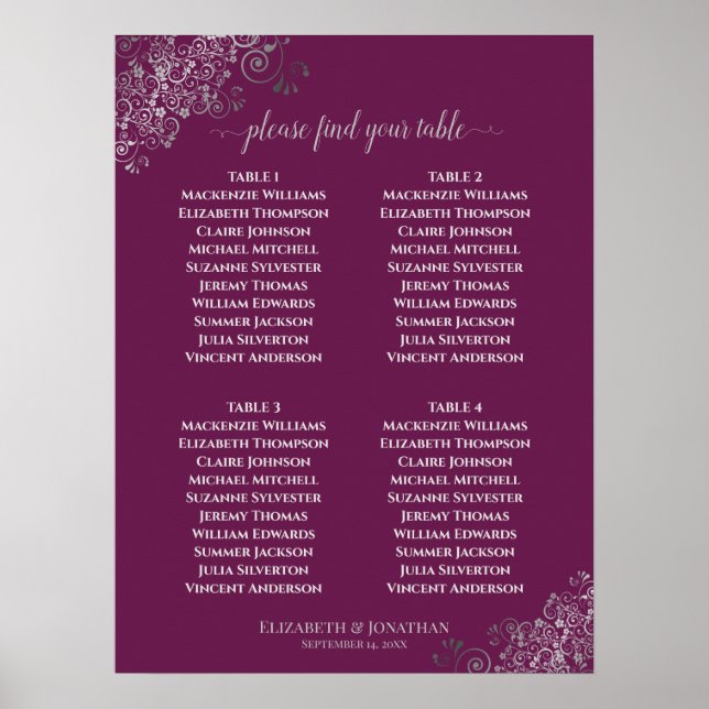 Poster Gráfico de Casamento de Cinzas herdadas da Mesa 4 (Frente)