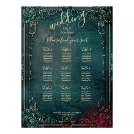 Pôster Gráfico de Casamento de Elegância Gótica Vitoriana