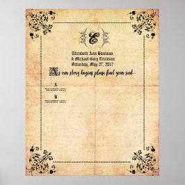 Pôster Gráfico de Casamento de Fairytale