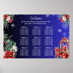 Poster Gráfico de Casamento de Férias de Natal