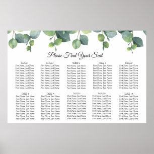 Pôster Gráfico de Casamento de Foliage Eucalyptus