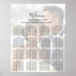 Poster Gráfico de Casamento de Fotografia de Caligrafia