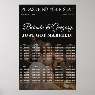 Poster Gráfico de Casamento de Fotos Editoriais da Revist