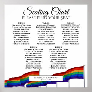 Poster Gráfico de Casamento de Mesa de Orgulho gay 5