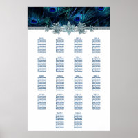 Gráfico de Casamento de Pavão Azul Real