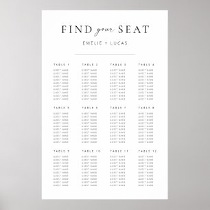 Poster Gráfico de Casamento de Script Minimalista Modern