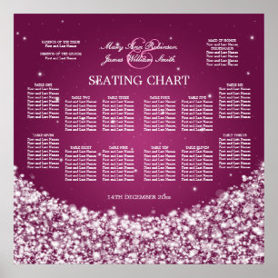 Pôster Gráfico de Casamento Elegante - Berry Sparkle