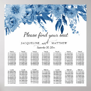 Poster Gráfico de Casamento Floral de Casamento Branco A