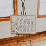 Poster Gráfico de Casamento Floral de Watercolor<br><div class="desc">Esta é uma tabela de assentos de flor silvestre a cores-d'água, com lindos elementos de flor silvestre e uma fonte elegante. Edite todos os textos e todas as cores* neste modelo do programa de casamento. * a cor das florais de aquarelas não é editável // Para itens correspondentes, visite a...</div>