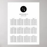 Gráfico de Casamento Monograma Moderno e Minimalis
