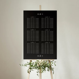 Poster Gráfico de Casamento Negra Negra Premium Onyx