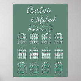 Poster Gráfico de Casamento Verde Eucalyptus Moderno