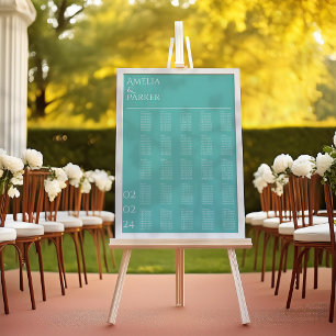 Pôster Gráfico de Casamento Verde Minimalista