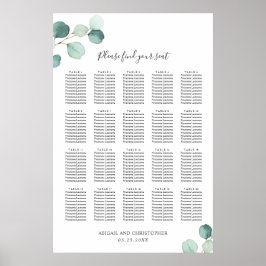 Poster Gráfico de Casamentos Russos Eucalyptus Greenery