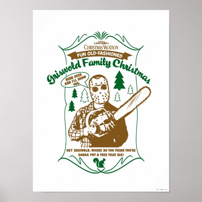 Poster Gráfico de Chainsaw da Família Griswold (Frente)