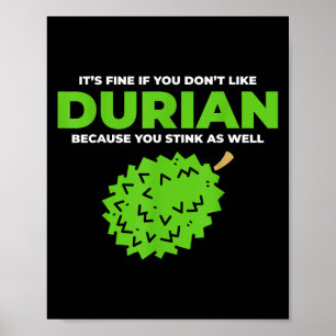 Poster Gráfico de Citação de Duriano Funny Stink