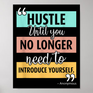 Poster Gráfico de Citação de Hustle Motivacional Inspirac